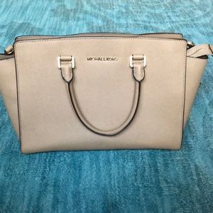 Michael Kors tan medium leather satchel